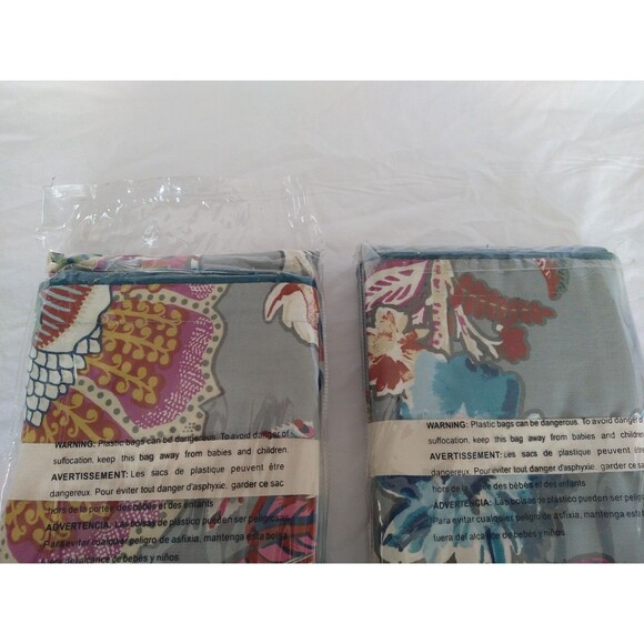 NEW Vtg Pier 1 Imports Tropical Floral KING Pillow Shams Pair deadstock retired - Picture 4 of 7
